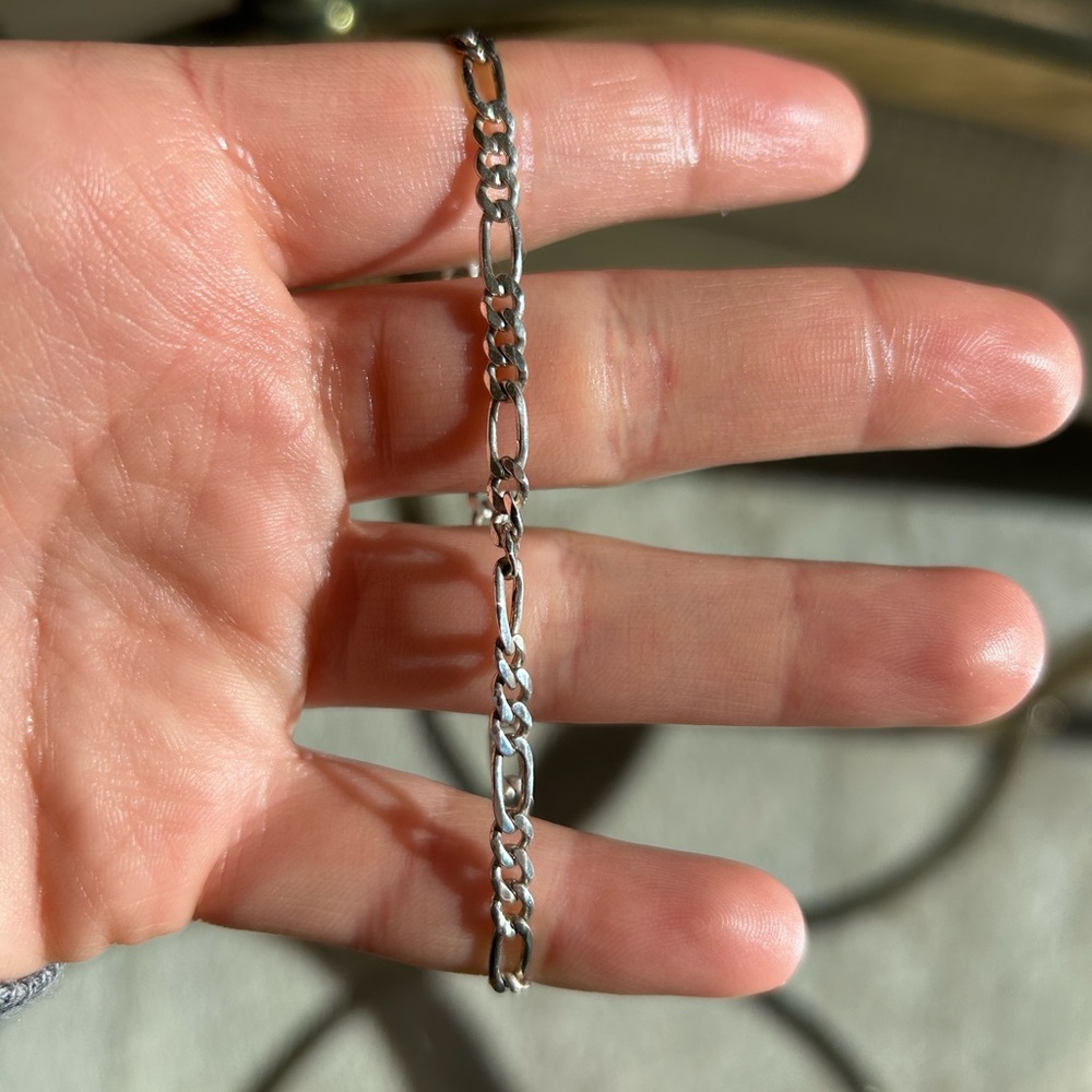 Silver Mini Chain Bracelet - Picture 3 of 4
